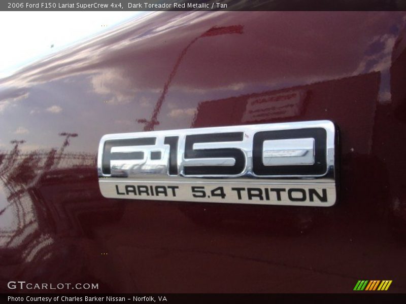 Dark Toreador Red Metallic / Tan 2006 Ford F150 Lariat SuperCrew 4x4