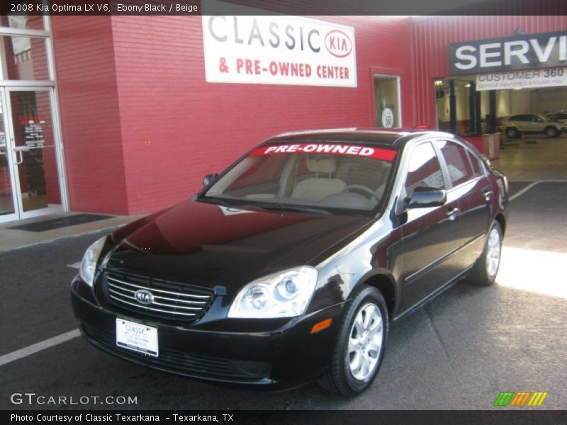 Ebony Black / Beige 2008 Kia Optima LX V6