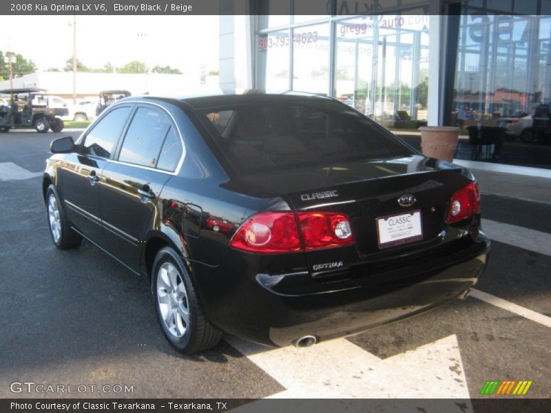 Ebony Black / Beige 2008 Kia Optima LX V6