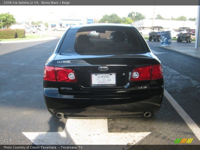 Ebony Black / Beige 2008 Kia Optima LX V6
