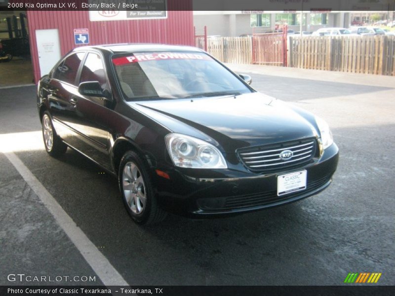 Ebony Black / Beige 2008 Kia Optima LX V6