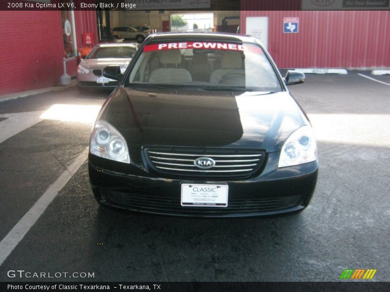 Ebony Black / Beige 2008 Kia Optima LX V6