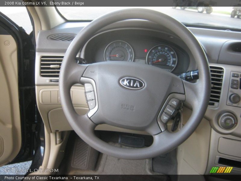 Ebony Black / Beige 2008 Kia Optima LX V6