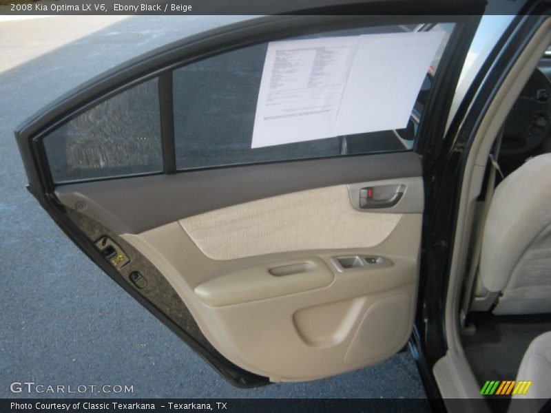 Ebony Black / Beige 2008 Kia Optima LX V6