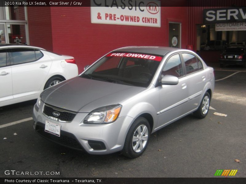 Clear Silver / Gray 2010 Kia Rio LX Sedan