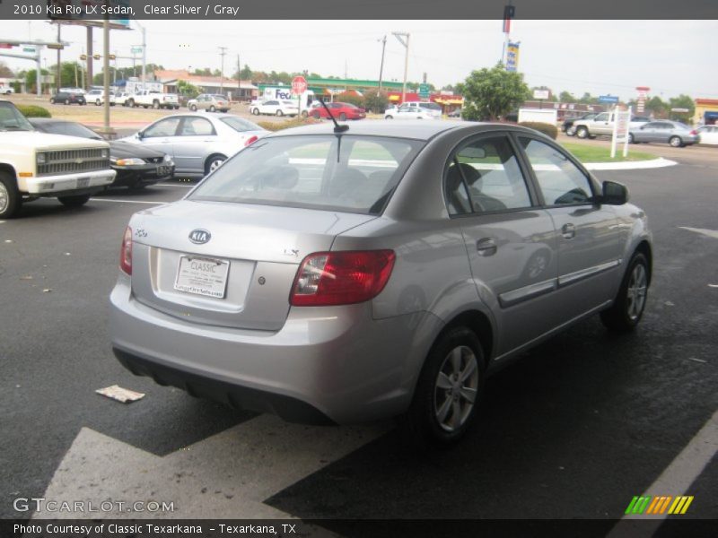Clear Silver / Gray 2010 Kia Rio LX Sedan