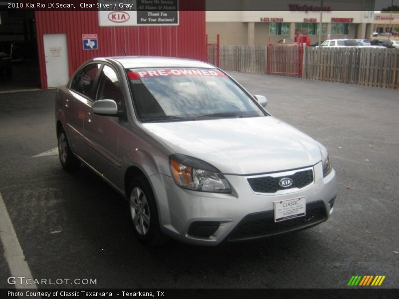 Clear Silver / Gray 2010 Kia Rio LX Sedan
