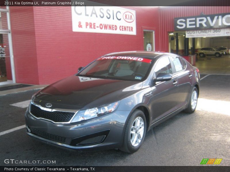 Platinum Graphite / Beige 2011 Kia Optima LX