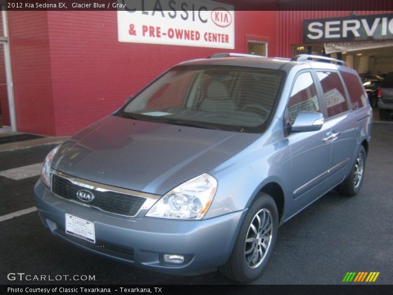 Glacier Blue / Gray 2012 Kia Sedona EX