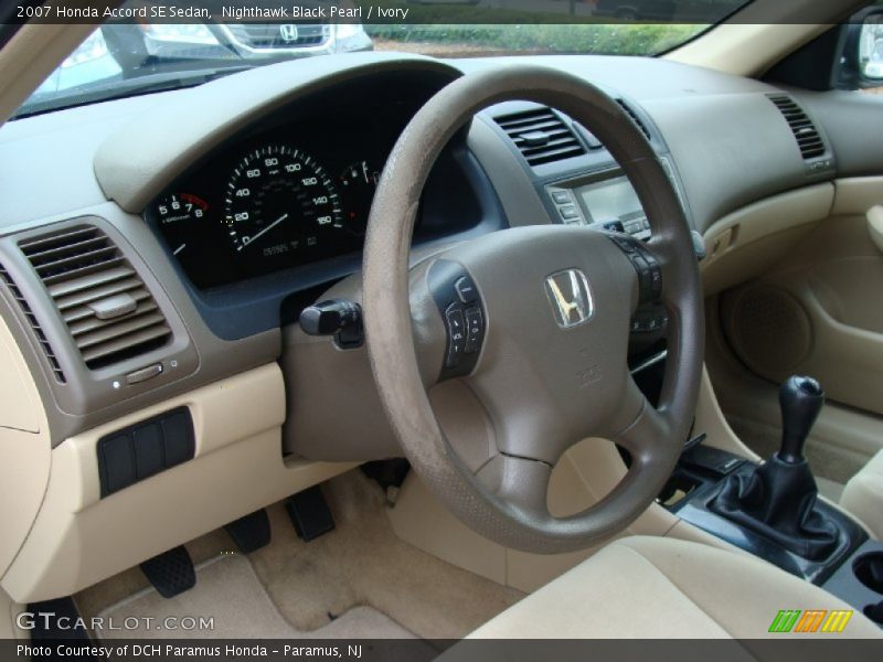 Nighthawk Black Pearl / Ivory 2007 Honda Accord SE Sedan