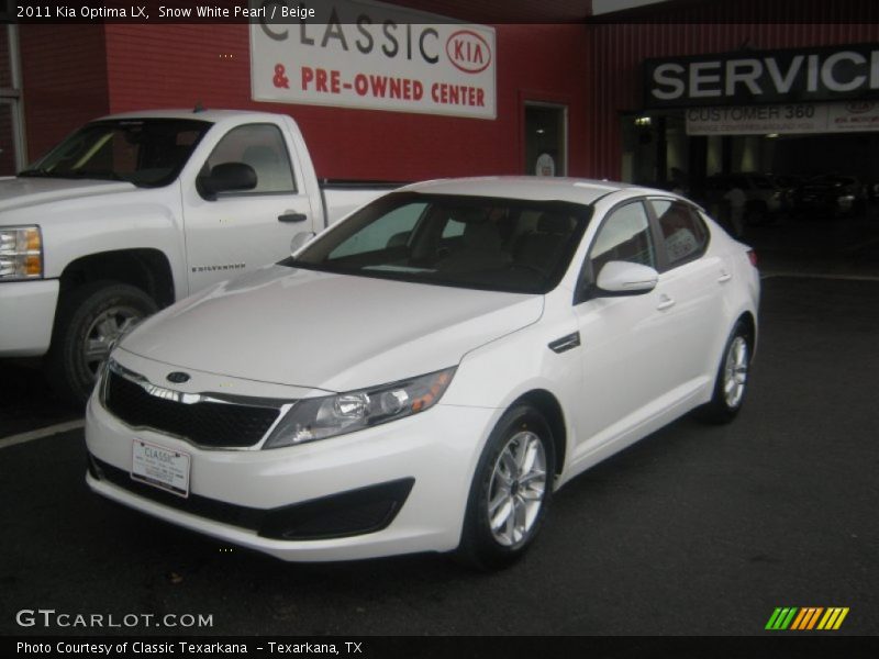 Snow White Pearl / Beige 2011 Kia Optima LX