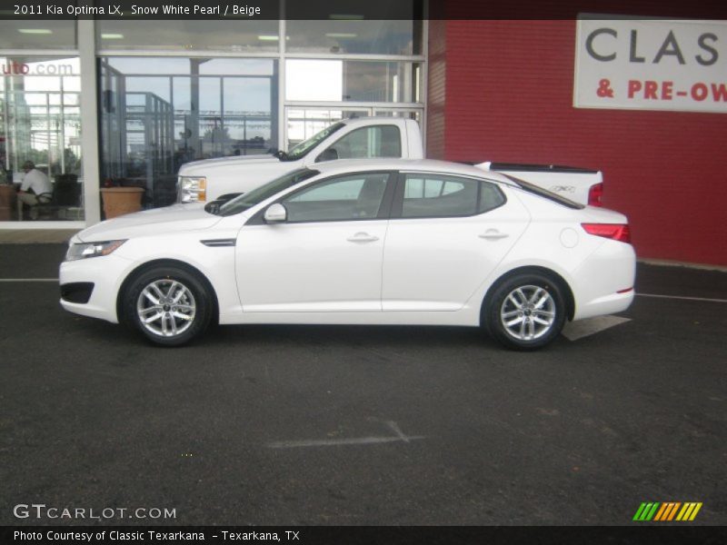 Snow White Pearl / Beige 2011 Kia Optima LX