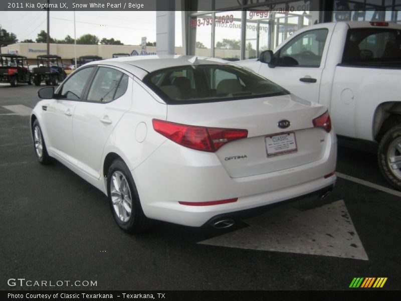 Snow White Pearl / Beige 2011 Kia Optima LX