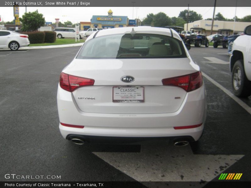 Snow White Pearl / Beige 2011 Kia Optima LX