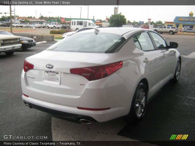 Snow White Pearl / Beige 2011 Kia Optima LX