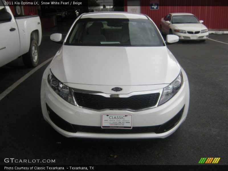 Snow White Pearl / Beige 2011 Kia Optima LX