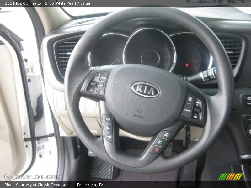 Snow White Pearl / Beige 2011 Kia Optima LX