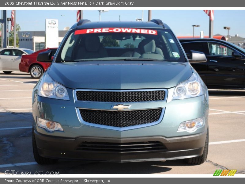 Silver Moss Metallic / Dark Gray/Light Gray 2009 Chevrolet Traverse LS