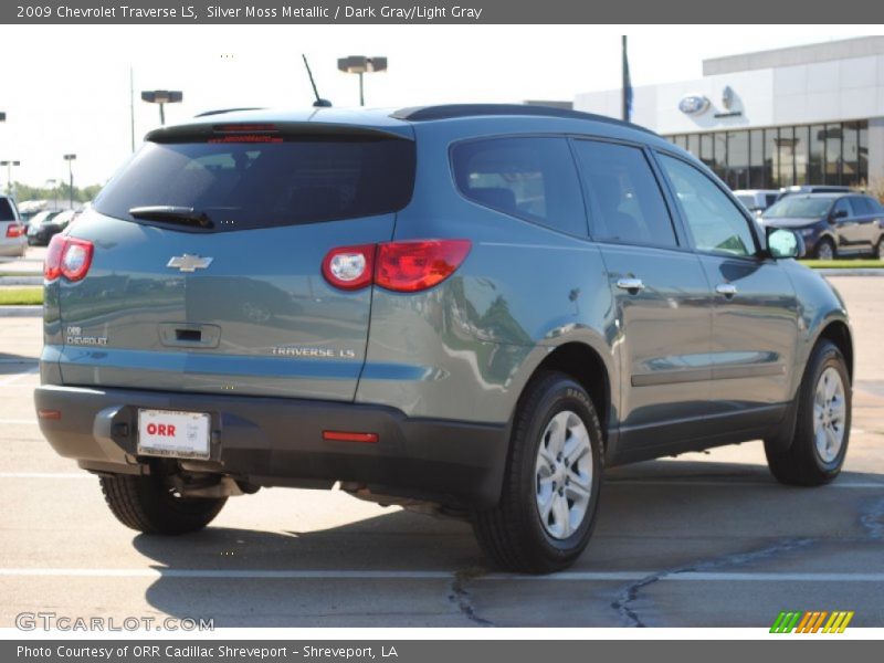 Silver Moss Metallic / Dark Gray/Light Gray 2009 Chevrolet Traverse LS