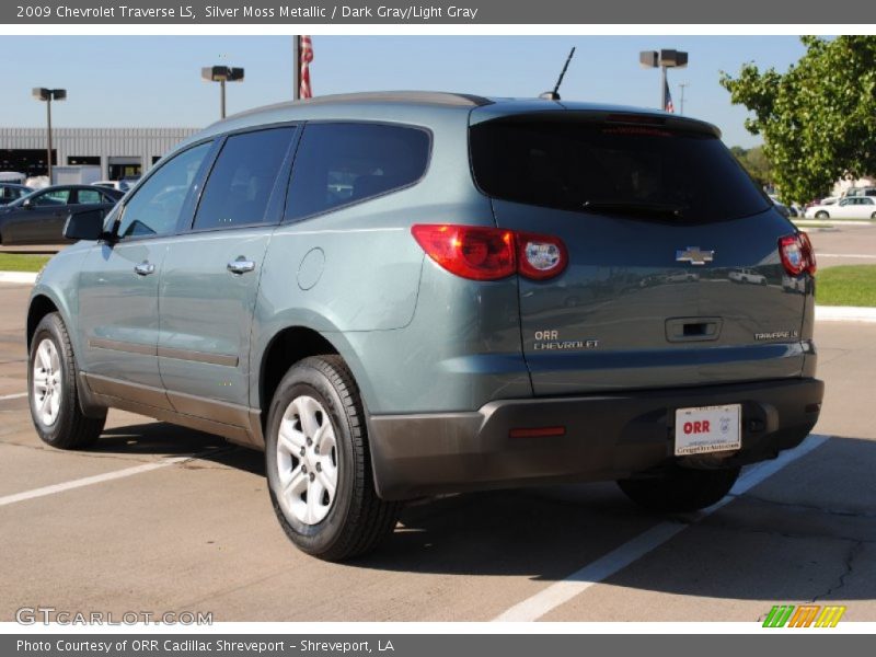 Silver Moss Metallic / Dark Gray/Light Gray 2009 Chevrolet Traverse LS