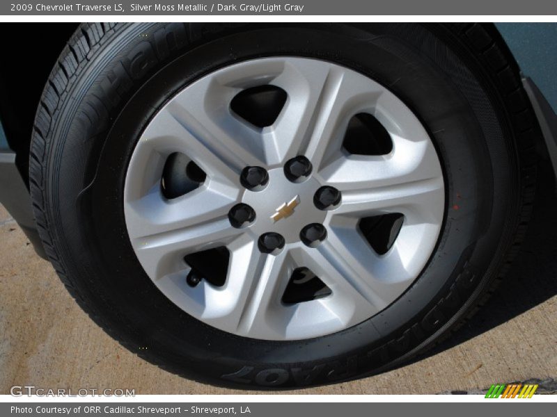 Silver Moss Metallic / Dark Gray/Light Gray 2009 Chevrolet Traverse LS