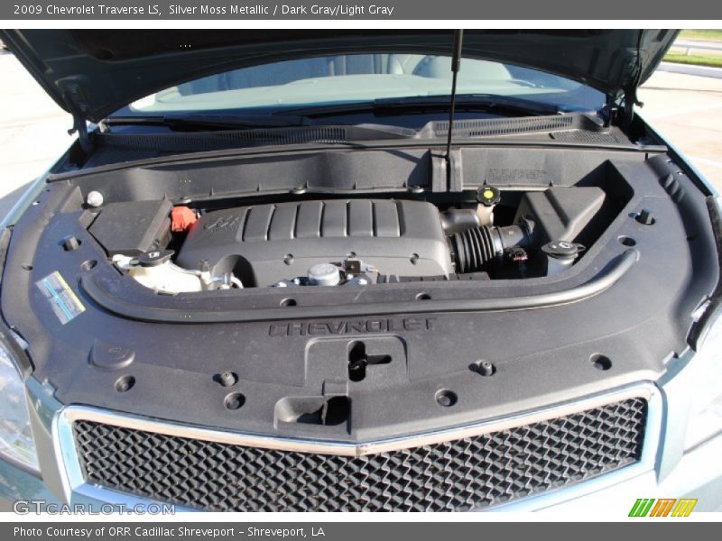 Silver Moss Metallic / Dark Gray/Light Gray 2009 Chevrolet Traverse LS