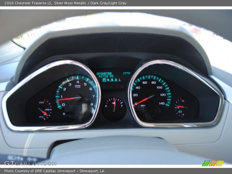 Silver Moss Metallic / Dark Gray/Light Gray 2009 Chevrolet Traverse LS