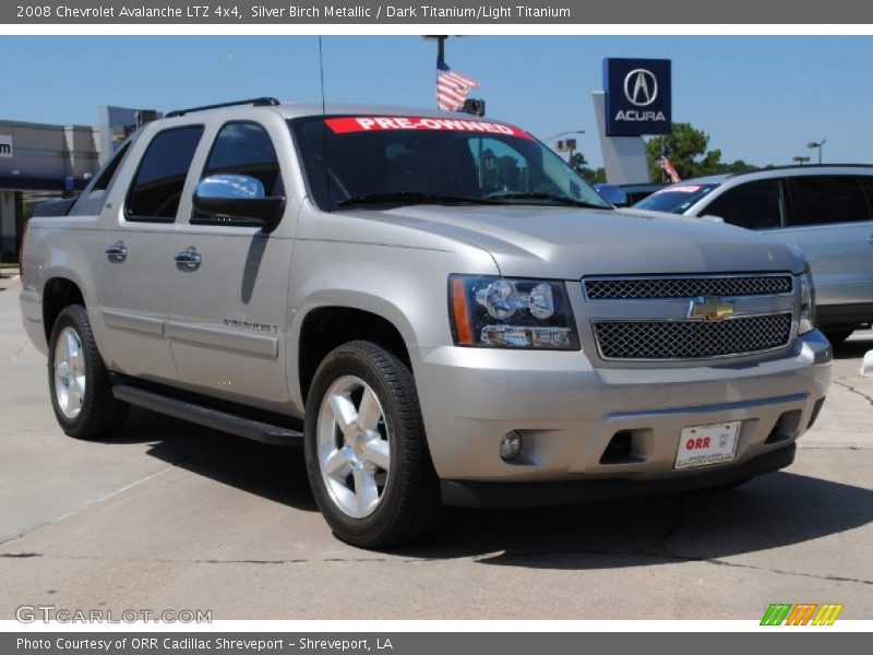 Silver Birch Metallic / Dark Titanium/Light Titanium 2008 Chevrolet Avalanche LTZ 4x4