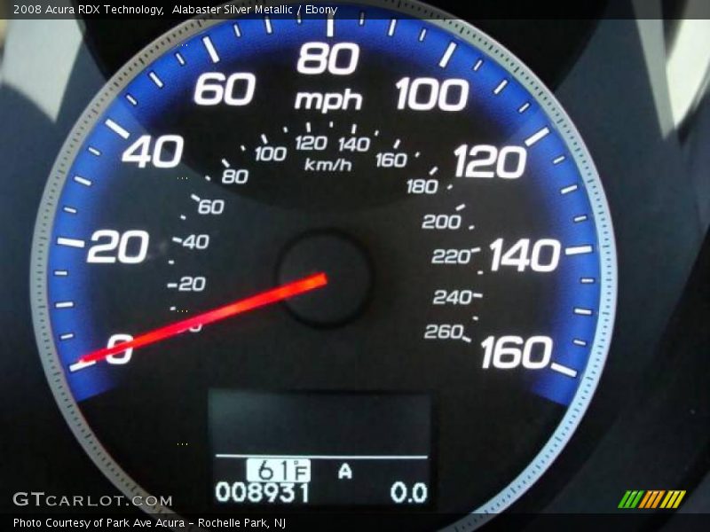 Alabaster Silver Metallic / Ebony 2008 Acura RDX Technology