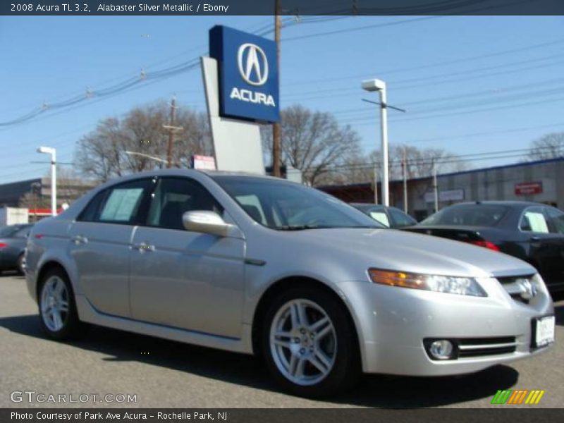 Alabaster Silver Metallic / Ebony 2008 Acura TL 3.2