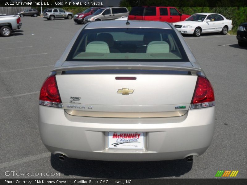 Gold Mist Metallic / Neutral 2012 Chevrolet Impala LT