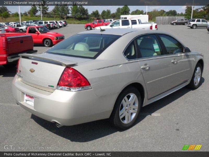 Gold Mist Metallic / Neutral 2012 Chevrolet Impala LT