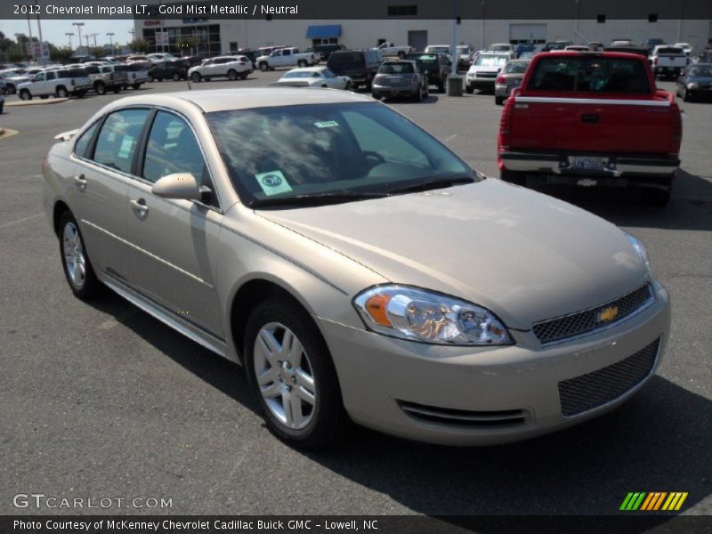 Gold Mist Metallic / Neutral 2012 Chevrolet Impala LT