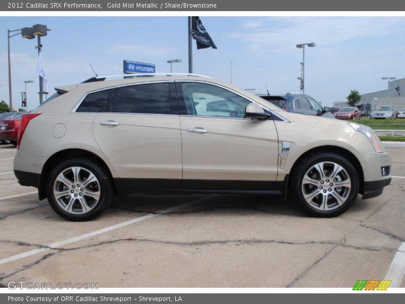 Gold Mist Metallic / Shale/Brownstone 2012 Cadillac SRX Performance