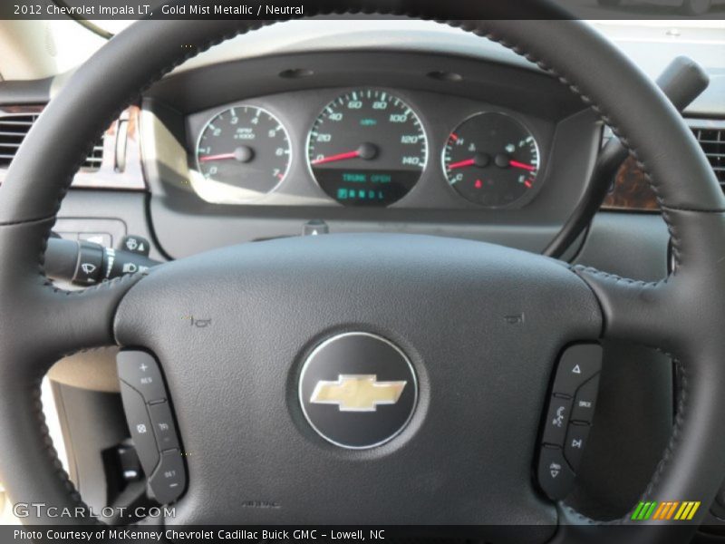 Gold Mist Metallic / Neutral 2012 Chevrolet Impala LT