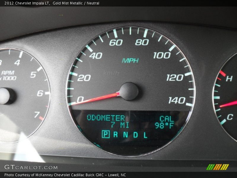 Gold Mist Metallic / Neutral 2012 Chevrolet Impala LT