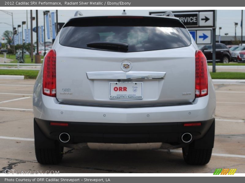 Radiant Silver Metallic / Ebony/Ebony 2012 Cadillac SRX Performance