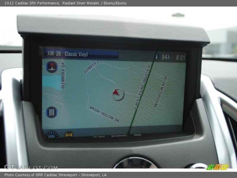 Navigation of 2012 SRX Performance