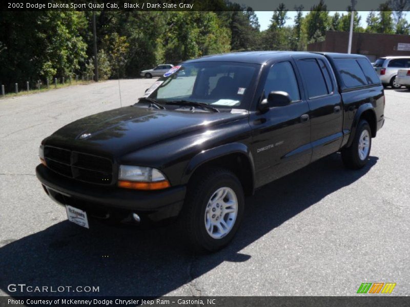 Black / Dark Slate Gray 2002 Dodge Dakota Sport Quad Cab
