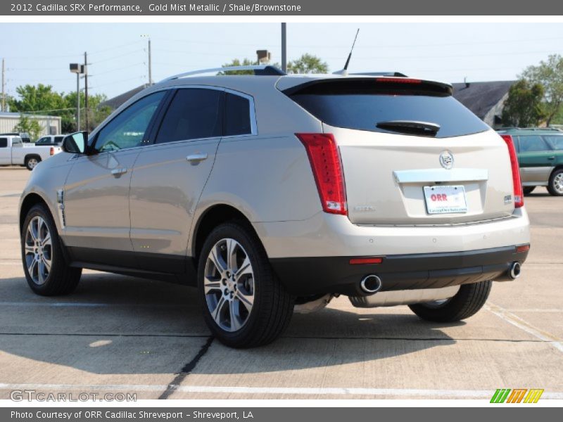 Gold Mist Metallic / Shale/Brownstone 2012 Cadillac SRX Performance