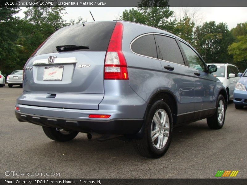 Glacier Blue Metallic / Gray 2010 Honda CR-V EX AWD