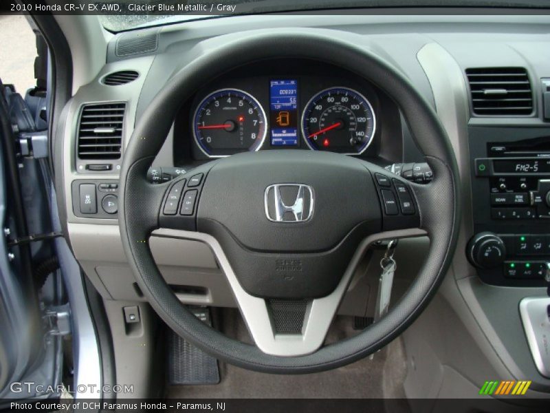 Glacier Blue Metallic / Gray 2010 Honda CR-V EX AWD