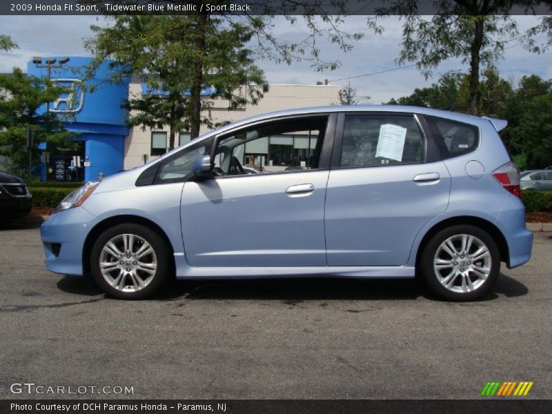 Tidewater Blue Metallic / Sport Black 2009 Honda Fit Sport