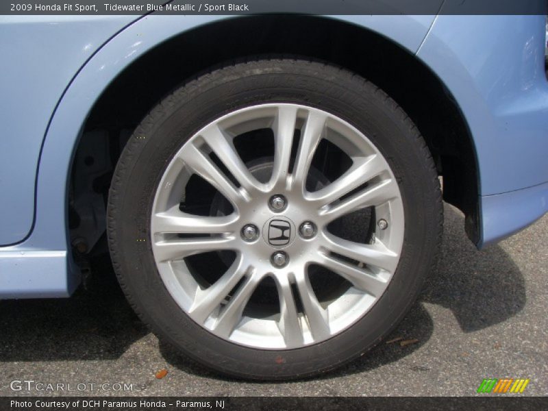 Tidewater Blue Metallic / Sport Black 2009 Honda Fit Sport