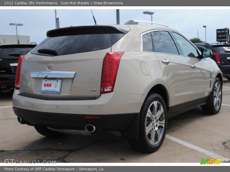 Gold Mist Metallic / Shale/Brownstone 2012 Cadillac SRX Performance