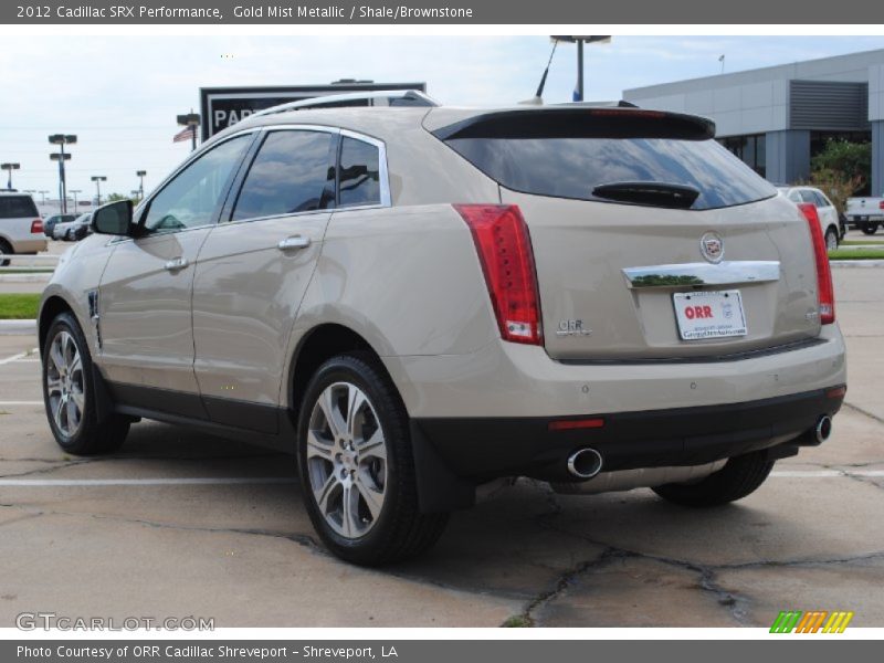 Gold Mist Metallic / Shale/Brownstone 2012 Cadillac SRX Performance