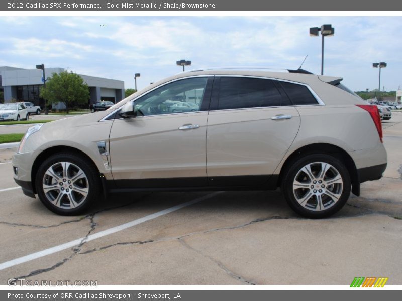 Gold Mist Metallic / Shale/Brownstone 2012 Cadillac SRX Performance