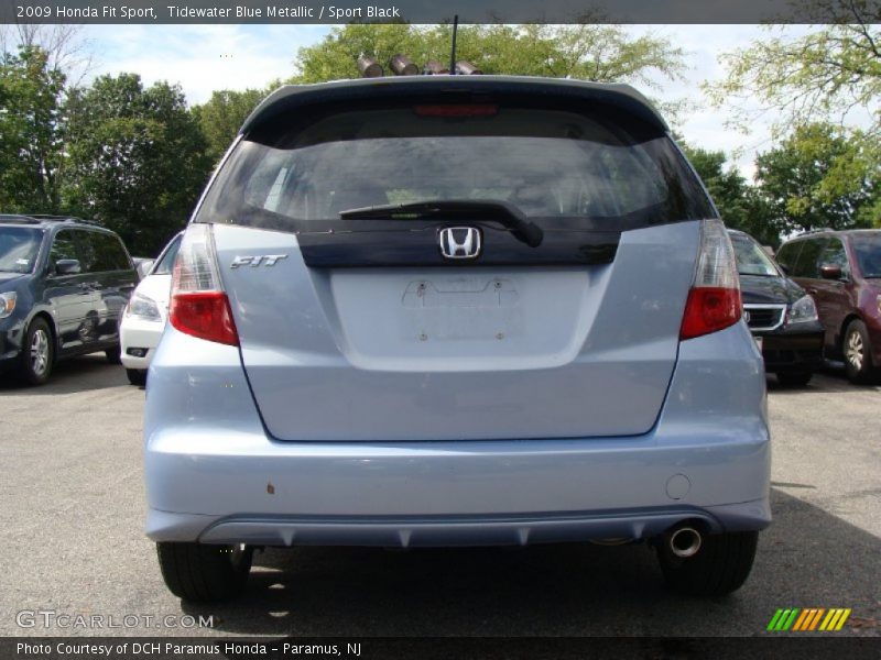 Tidewater Blue Metallic / Sport Black 2009 Honda Fit Sport