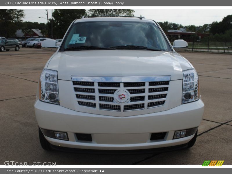 White Diamond Tricoat / Ebony/Ebony 2012 Cadillac Escalade Luxury