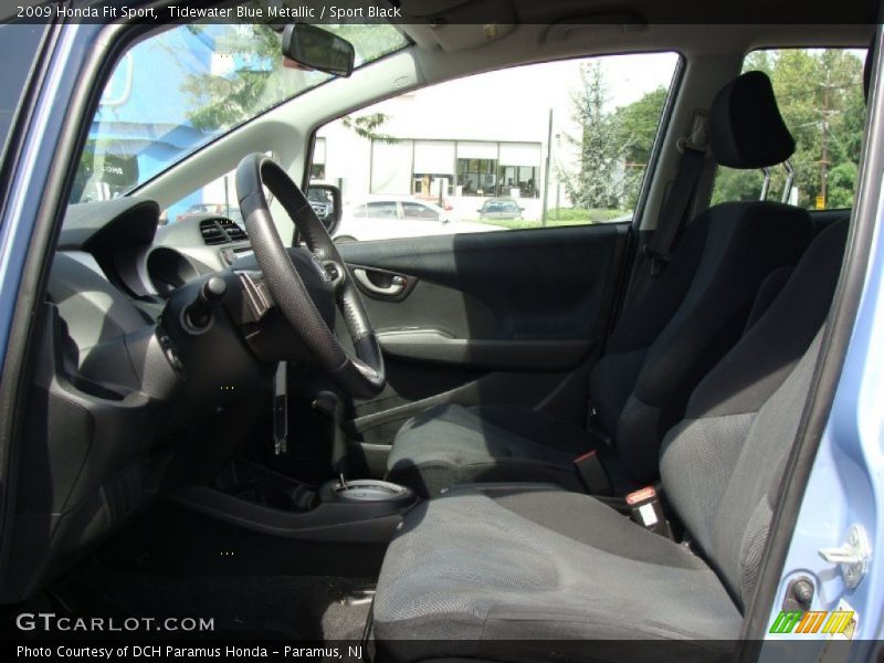 Tidewater Blue Metallic / Sport Black 2009 Honda Fit Sport